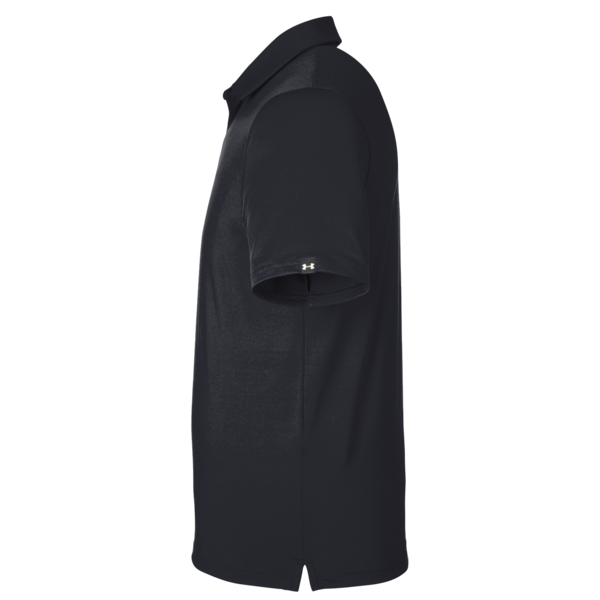 Under Armour Men's Recycled Polo, Black / White, Left Sleeve view