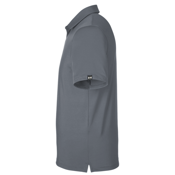 Under Armour Men's Recycled Polo, Castlerock / White, Left Sleeve view