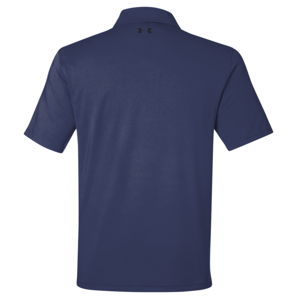 Under Armour Men's Recycled Polo, Midnight Navy / White, Back view