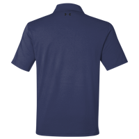 Under Armour Men's Recycled Polo, Midnight Navy / White, Back view