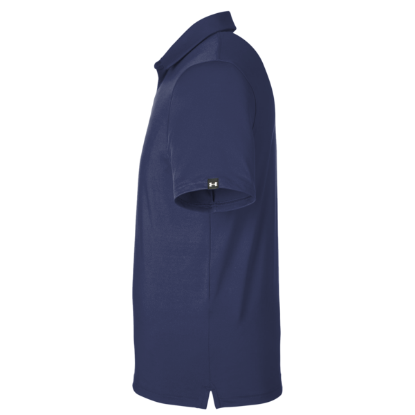 Under Armour Men's Recycled Polo, Midnight Navy / White, Left Sleeve view