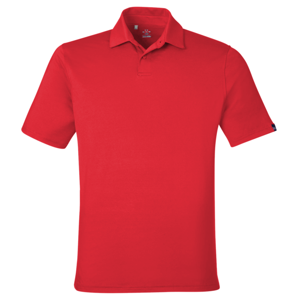 Under Armour Men's Recycled Polo, Red / White, Front view
