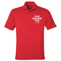 Under Armour Men's Recycled Polo, Red / White, Front view, Mockup
