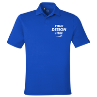 Under Armour Men's Recycled Polo, Royal / White, Front view, Mockup