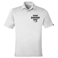 Under Armour Men's Recycled Polo, White / White, Front view, Mockup
