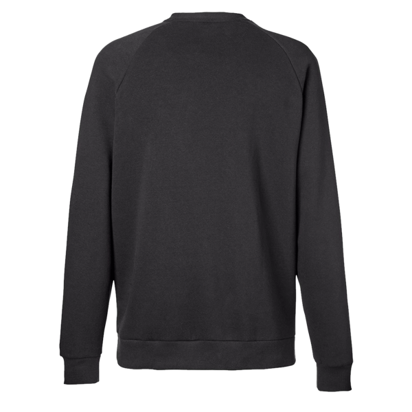 Under Armour Men's Rival Fleece Crewneck Sweatshirt, Black / White, Back view