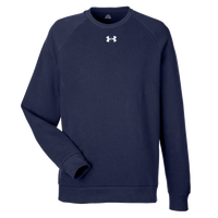 Under Armour Men's Rival Fleece Crewneck Sweatshirt, Midnight Navy / White, Front view
