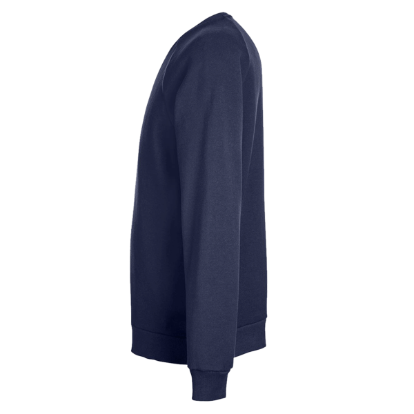 Under Armour Men's Rival Fleece Crewneck Sweatshirt, Midnight Navy / White, Left Sleeve view