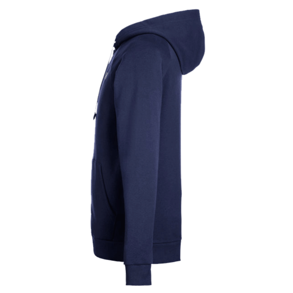 Under Armour Men's Rival Fleece Full-Zip, Midnight Navy / White, Left Sleeve view