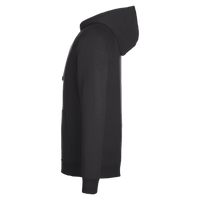 Under Armour Men's Rival Fleece Hooded Sweatshirt, Black / White, Left Sleeve view