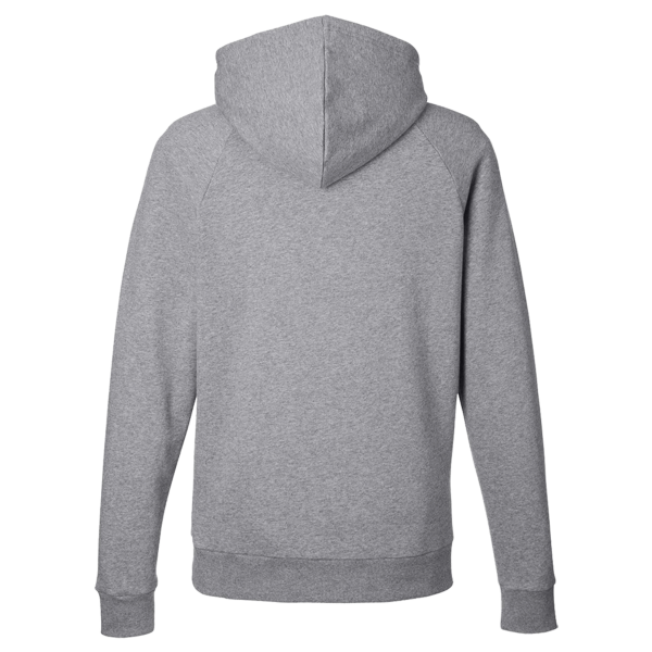 Under Armour Men's Rival Fleece Hooded Sweatshirt, Cs Grey Light Heather / White, Back view