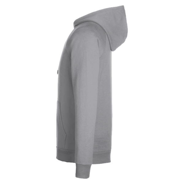 Under Armour Men's Rival Fleece Hooded Sweatshirt, Cs Grey Light Heather / White, Left Sleeve view