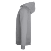 Under Armour Men's Rival Fleece Hooded Sweatshirt, Cs Grey Light Heather / White, Left Sleeve view