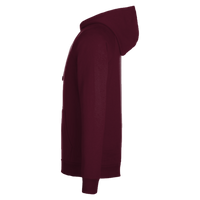 Under Armour Men's Rival Fleece Hooded Sweatshirt, Maroon / White, Left Sleeve view