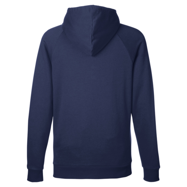 Under Armour Men's Rival Fleece Hooded Sweatshirt, Midnight Navy / White, Back view