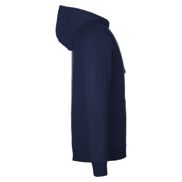Under Armour Men's Rival Fleece Hooded Sweatshirt, Midnight Navy / White, Right Sleeve view