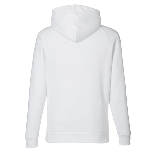 Under Armour Men's Rival Fleece Hooded Sweatshirt, White / Black, Back view