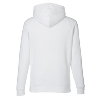 Under Armour Men's Rival Fleece Hooded Sweatshirt, White / Black, Back view