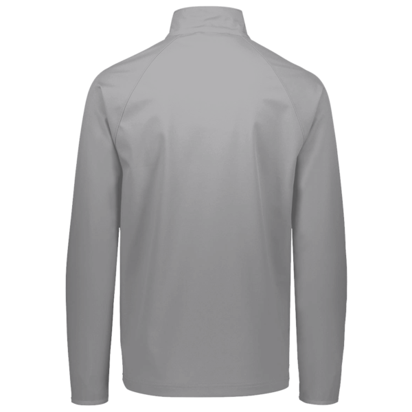 Under Armour Men's Rival Fleece Quarter-Zip Pullover, Cs Grey Light Heather / White, Back view