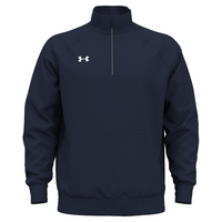 Under Armour Men's Rival Fleece Quarter-Zip Pullover, Midnight Navy / White, Front view