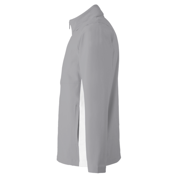 Under Armour Men's Rival Stretch Jacket, Mod Grey / White, Left Sleeve view
