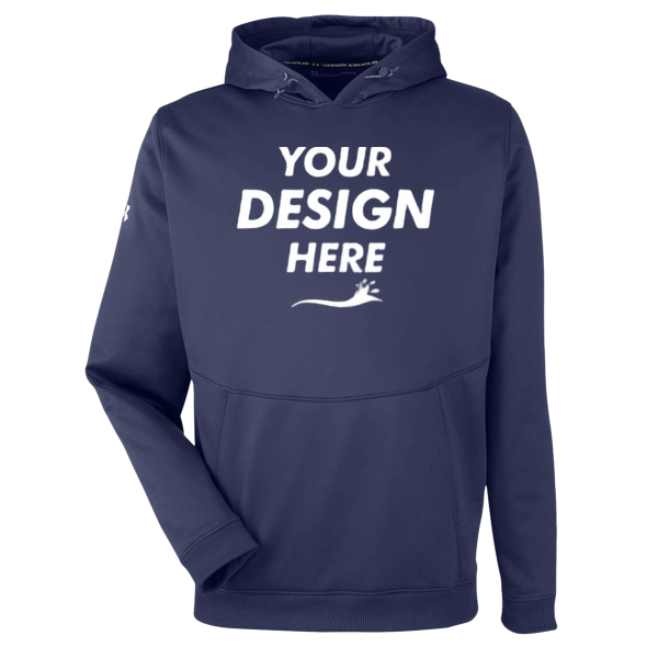 Under Armour Men's Storm Armour Fleece, Midnight Navy / White, Front view, Mockup