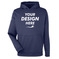 Under Armour Men's Storm Armour Fleece, Midnight Navy / White, Front view, Mockup