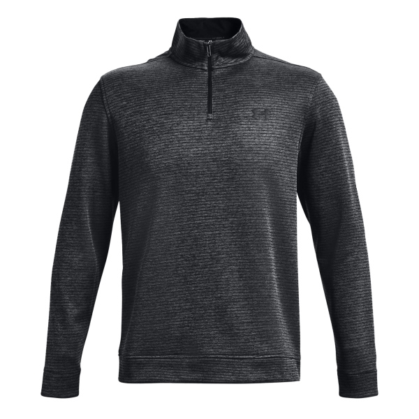 Under Armour Men's Storm Sweater Fleece Quarter-Zip Pullover, Black / Black 001, Front view