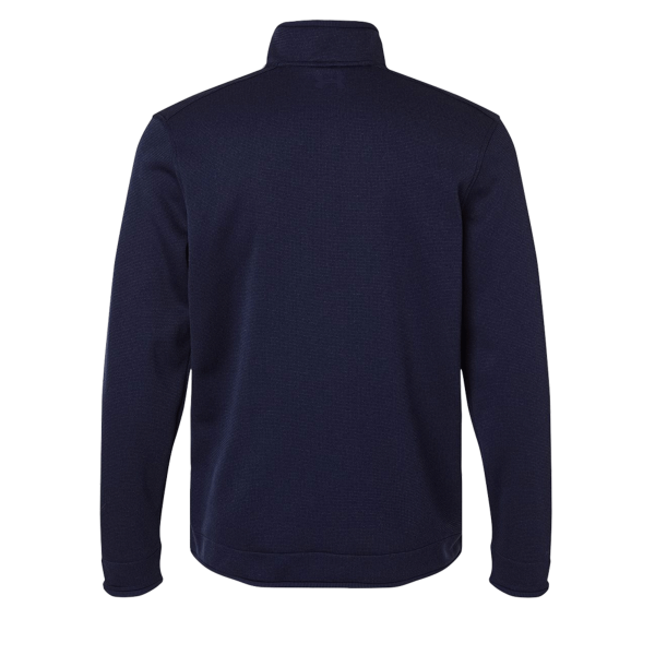 Under Armour Men's Storm Sweater Fleece Quarter-Zip Pullover, Midnight Navy / White, Back view