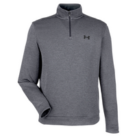 Under Armour Men's Storm Sweater Fleece Quarter-Zip Pullover, Pitch Grey / Black, Front view