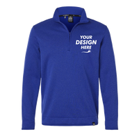 Under Armour Men's Storm Sweater Fleece Quarter-Zip Pullover, Royal / White, Front view, Mockup