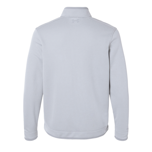 Under Armour Men's Storm Sweater Fleece Quarter-Zip Pullover, Steel / White, Back view