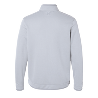 Under Armour Men's Storm Sweater Fleece Quarter-Zip Pullover, Steel / White, Back view