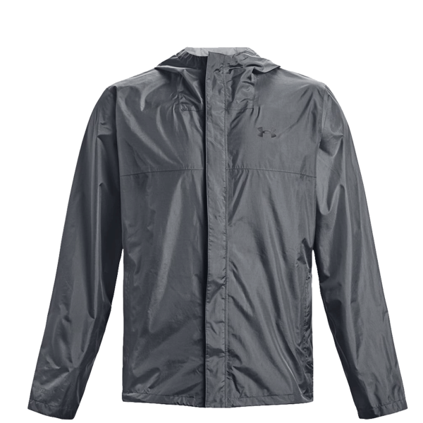 Under Armour Men's Stormproof Cloudstrike 2.0 Jacket, Pitch Grey / Black, Front view