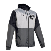 Under Armour Men's Team Legacy Jacket, Black / Black, Front view, Mockup