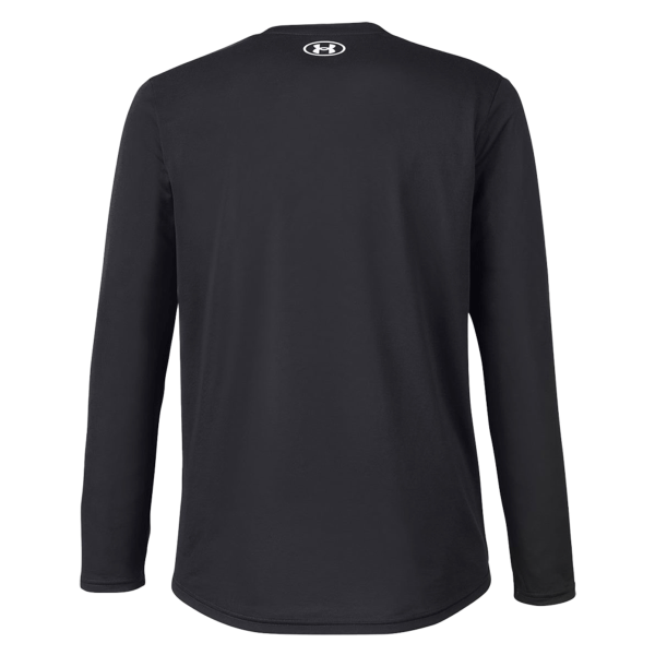 Under Armour Men's Team Tech™ Long Sleeve T-Shirt, Black / White, Back view
