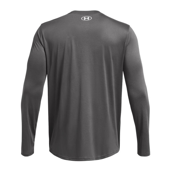 Under Armour Men's Team Tech™ Long Sleeve T-Shirt, Castlerock / White, Back view