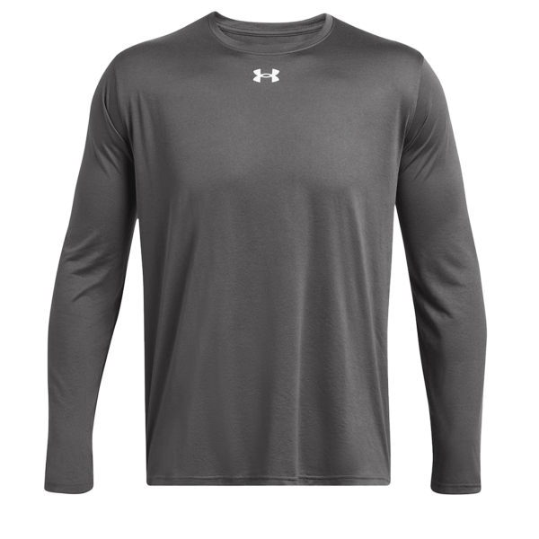 Under Armour Men's Team Tech™ Long Sleeve T-Shirt, Castlerock / White, Front view