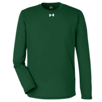 Under Armour Men's Team Tech™ Long Sleeve T-Shirt, Forest Green / White, Front view