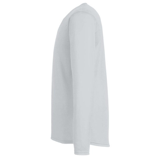 Under Armour Men's Team Tech™ Long Sleeve T-Shirt, Mod Grey Light Heather / White, Left Sleeve view