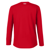 Under Armour Men's Team Tech™ Long Sleeve T-Shirt, Red / White, Back view