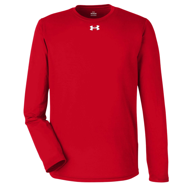 Under Armour Men's Team Tech™ Long Sleeve T-Shirt, Red / White, Front view