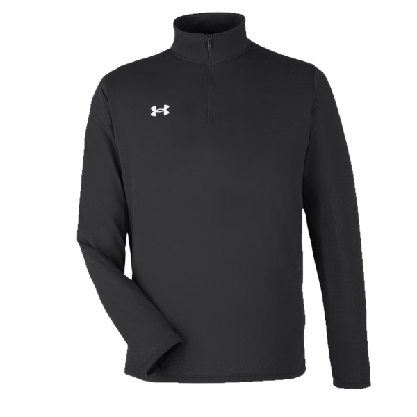 Under Armour Men's Team Tech™ Quarter-Zip Pullover, Black / White, Front view