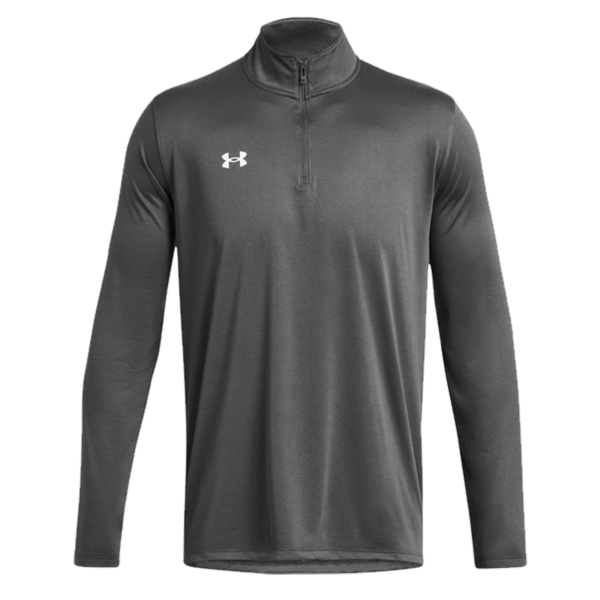 Under Armour Men's Team Tech™ Quarter-Zip Pullover, Castlerock / White, Front view