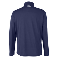 Under Armour Men's Team Tech™ Quarter-Zip Pullover, Midnight Navy / White, Back view