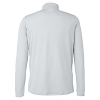 Under Armour Men's Team Tech™ Quarter-Zip Pullover, Mod Grey Light Heather / White, Back view
