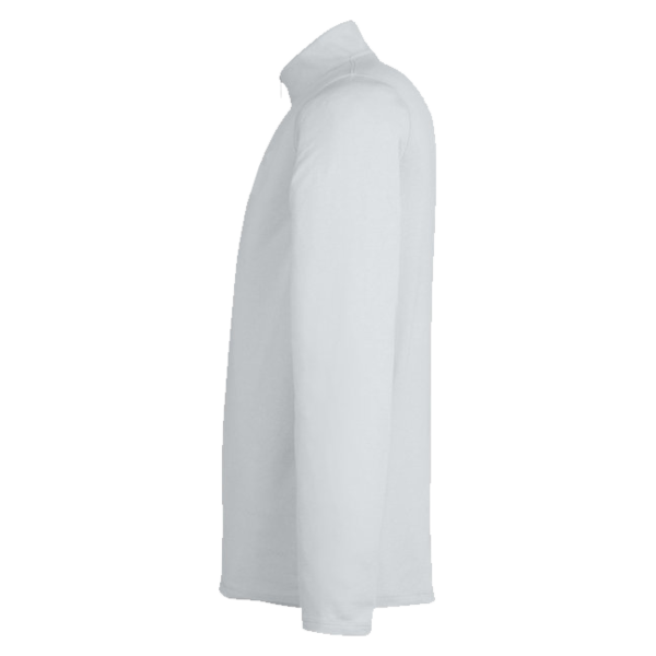 Under Armour Men's Team Tech™ Quarter-Zip Pullover, Mod Grey Light Heather / White, Left Sleeve view