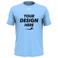 Under Armour Men's Team Tech™ T-Shirt, Carolina Blue / White, Front view, Mockup