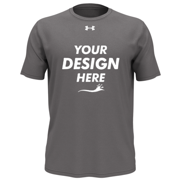 Under Armour Men's Team Tech™ T-Shirt, Castlerock / White, Front view, Mockup