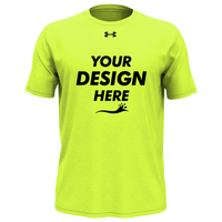 Under Armour Men's Team Tech™ T-Shirt, High-Vis Yellow / Black, Front view, Mockup